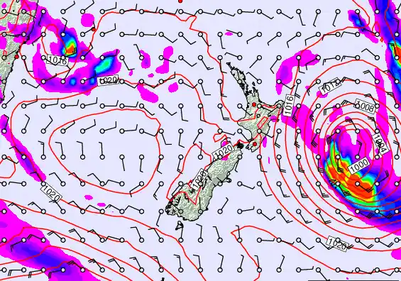 New Zealand forecast chart for Friday, March 20th, 2026 at 12:00 PM