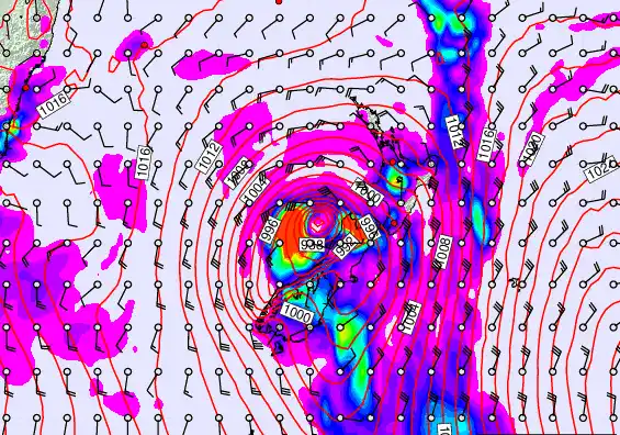 New Zealand forecast chart for Friday, March 27th, 2026 at 12:00 PM