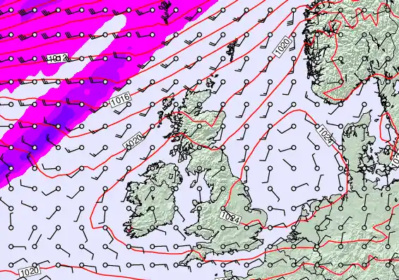 United Kingdom forecast chart for Friday, March 20th, 2026 at 12:00 PM