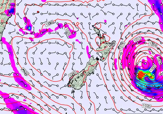 New Zealand forecast chart for Friday, March 20th, 2026 at 12:00 PM