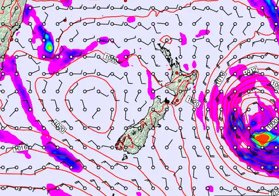 New Zealand forecast chart for Friday, March 20th, 2026 at 6:00 PM