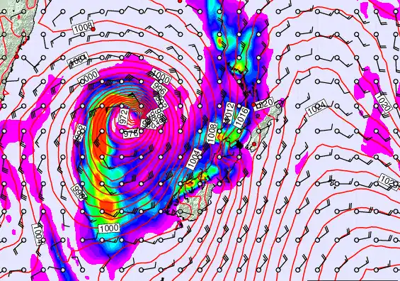 New Zealand forecast chart for Thursday, March 26th, 2026 at 6:00 AM