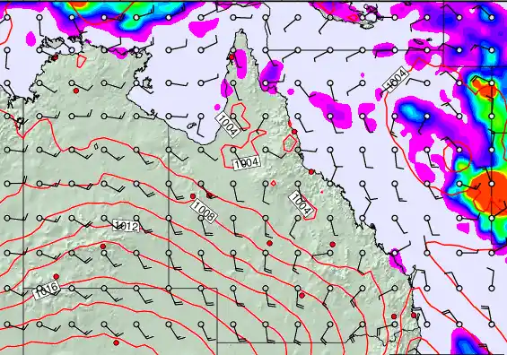 Queensland forecast chart for Friday, March 27th, 2026 at 6:00 AM