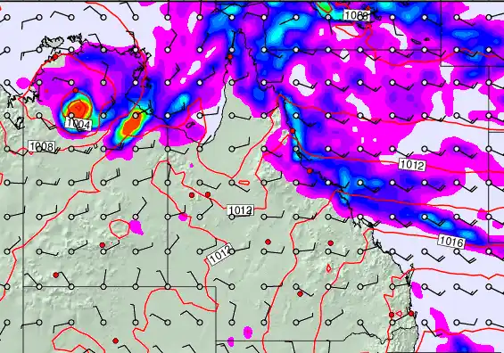Queensland forecast chart for Wednesday, April 1st, 2026 at 6:00 AM