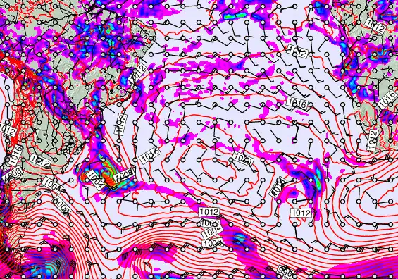 South Atlantic forecast chart for Tuesday, March 24th, 2026 at 6:00 AM