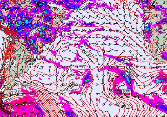 South Atlantic forecast chart for Thursday, March 26th, 2026 at 12:00 AM