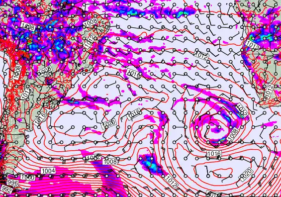 South Atlantic forecast chart for Thursday, March 26th, 2026 at 6:00 PM