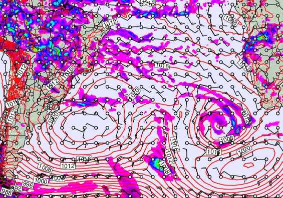 South Atlantic forecast chart for Friday, March 27th, 2026 at 12:00 AM