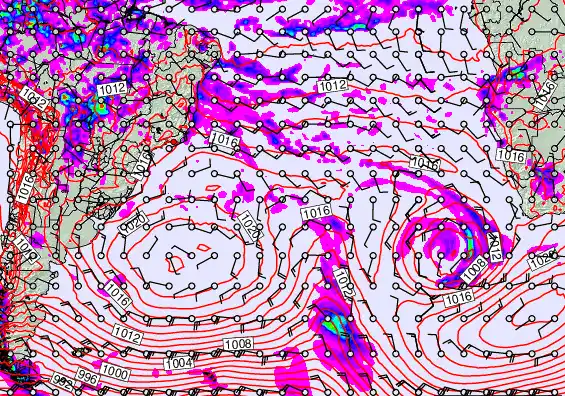 South Atlantic forecast chart for Friday, March 27th, 2026 at 6:00 AM