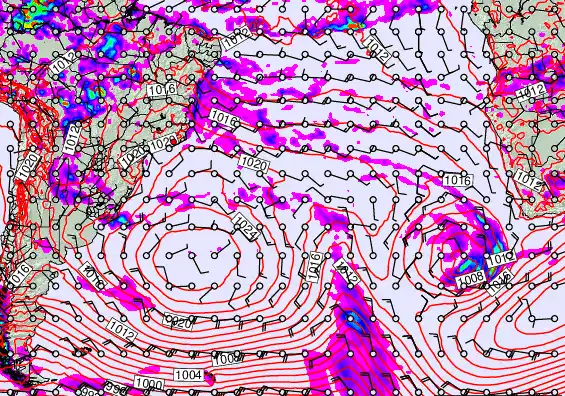 South Atlantic forecast chart for Friday, March 27th, 2026 at 12:00 PM