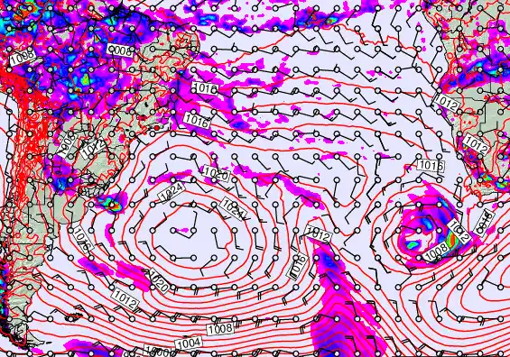 South Atlantic forecast chart for Friday, March 27th, 2026 at 6:00 PM