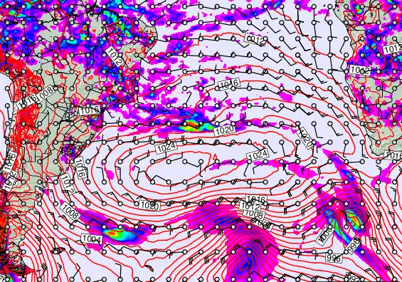 South Atlantic forecast chart for Tuesday, March 31st, 2026 at 12:00 AM