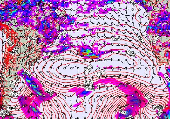 South Atlantic forecast chart for Tuesday, March 31st, 2026 at 6:00 PM