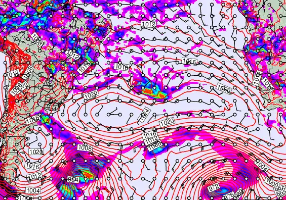 South Atlantic forecast chart for Wednesday, April 1st, 2026 at 12:00 AM