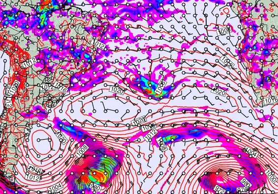 South Atlantic forecast chart for Wednesday, April 1st, 2026 at 6:00 AM