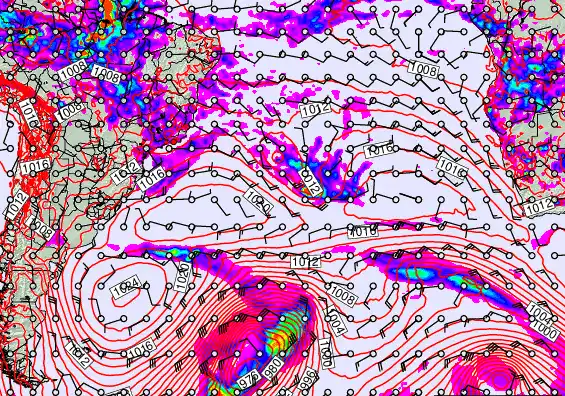 South Atlantic forecast chart for Wednesday, April 1st, 2026 at 6:00 PM