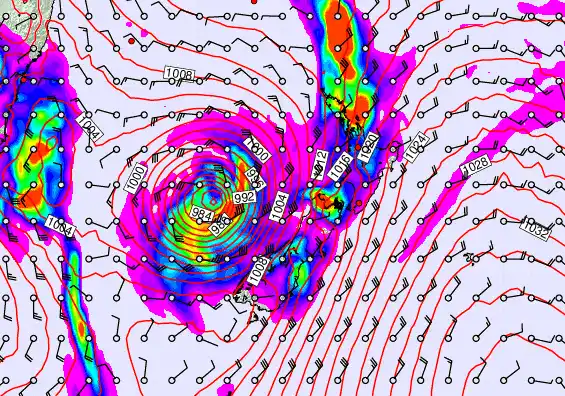 New Zealand forecast chart for Thursday, March 26th, 2026 at 12:00 PM