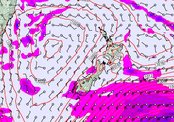 New Zealand forecast chart for Wednesday, April 1st, 2026 at 12:00 AM