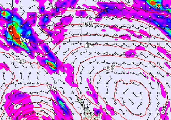 New Zealand to Fiji forecast chart for Sunday, March 29th, 2026 at 12:00 AM