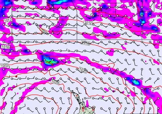 New Zealand to Fiji forecast chart for Tuesday, March 31st, 2026 at 6:00 PM