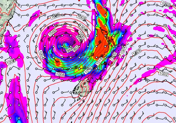 New Zealand forecast chart for Thursday, March 26th, 2026 at 12:00 AM