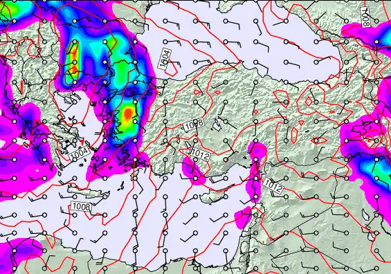 Turkey forecast chart for Saturday, March 28th, 2026 at 12:00 AM