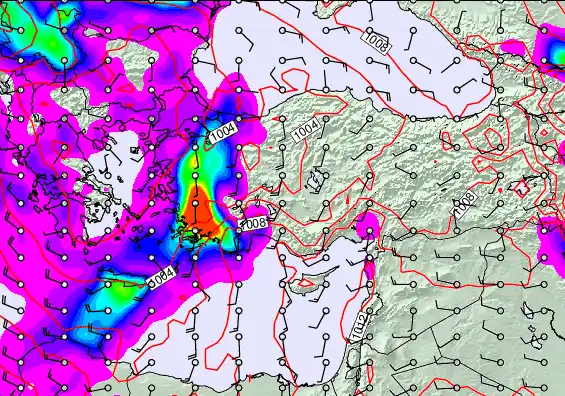 Turkey forecast chart for Saturday, March 28th, 2026 at 12:00 PM