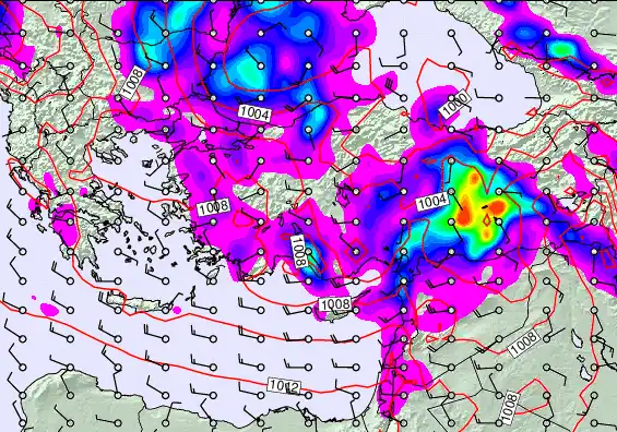 Turkey forecast chart for Sunday, March 29th, 2026 at 6:00 PM