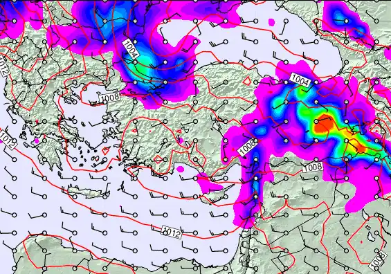 Turkey forecast chart for Monday, March 30th, 2026 at 12:00 AM