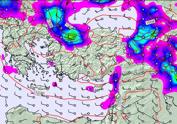Turkey forecast chart for Monday, March 30th, 2026 at 6:00 AM