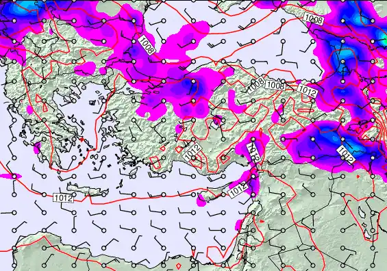 Turkey forecast chart for Monday, March 30th, 2026 at 6:00 PM