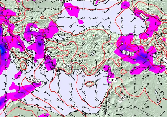 Turkey forecast chart for Tuesday, March 31st, 2026 at 12:00 PM