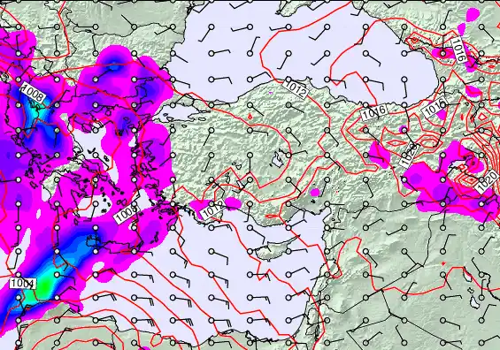 Turkey forecast chart for Tuesday, March 31st, 2026 at 6:00 PM