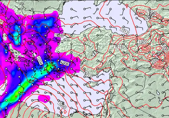 Turkey forecast chart for Wednesday, April 1st, 2026 at 12:00 AM