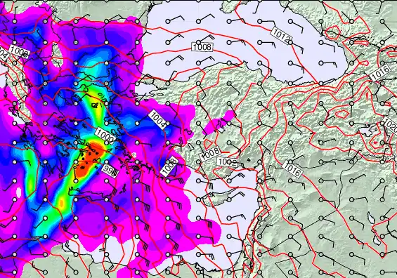 Turkey forecast chart for Wednesday, April 1st, 2026 at 6:00 AM