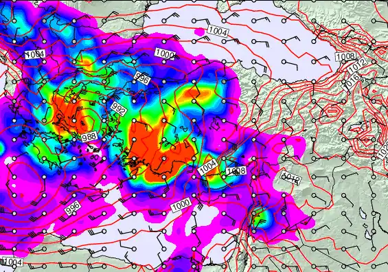 Turkey forecast chart for Wednesday, April 1st, 2026 at 6:00 PM