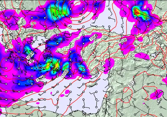 Turkey forecast chart for Friday, April 3rd, 2026 at 12:00 AM