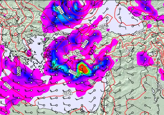 Turkey forecast chart for Friday, April 3rd, 2026 at 12:00 PM