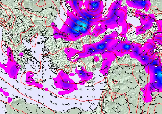 Turkey forecast chart for Saturday, April 4th, 2026 at 12:00 AM