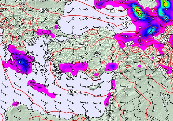 Turkey forecast chart for Saturday, April 4th, 2026 at 6:00 PM