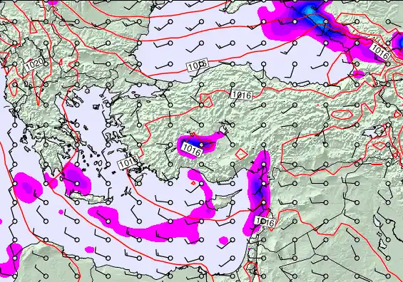 Turkey forecast chart for Sunday, April 5th, 2026 at 6:00 AM