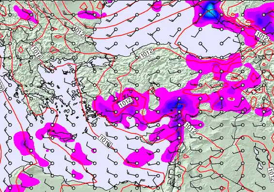 Turkey forecast chart for Sunday, April 5th, 2026 at 12:00 PM