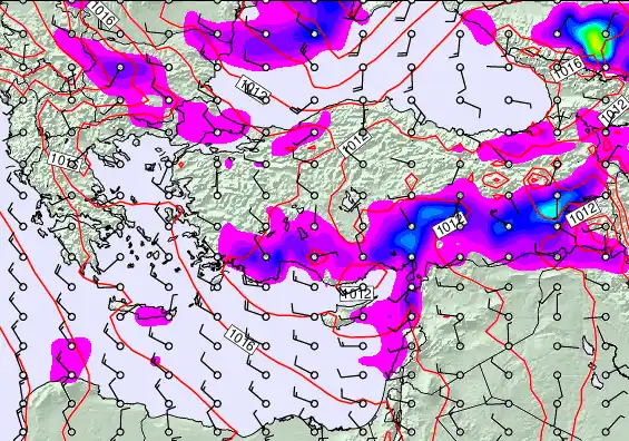 Turkey forecast chart for Sunday, April 5th, 2026 at 6:00 PM