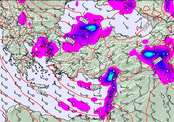 Turkey forecast chart for Monday, April 6th, 2026 at 6:00 AM