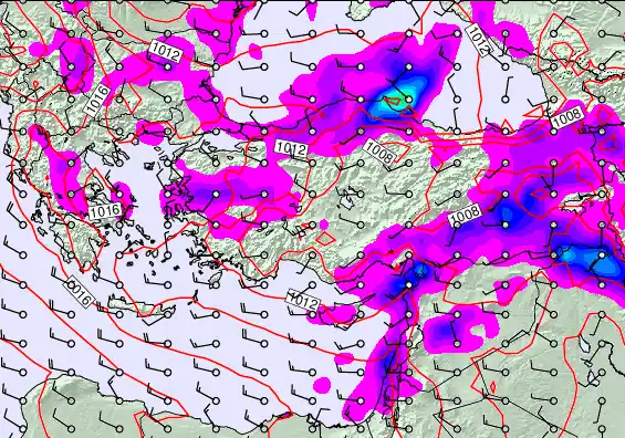 Turkey forecast chart for Monday, April 6th, 2026 at 12:00 PM