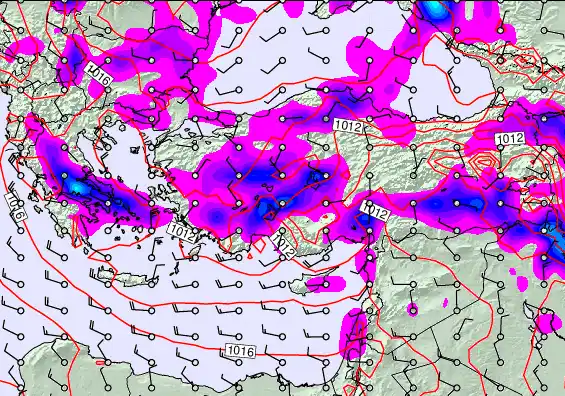 Turkey forecast chart for Monday, April 6th, 2026 at 6:00 PM