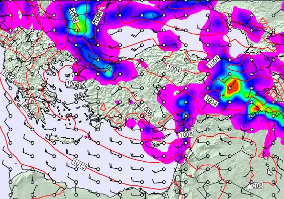 Turkey forecast chart for Monday, March 30th, 2026 at 12:00 AM