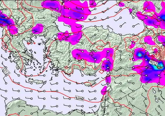 Turkey forecast chart for Tuesday, March 31st, 2026 at 12:00 AM