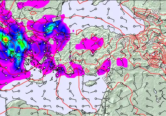Turkey forecast chart for Wednesday, April 1st, 2026 at 12:00 AM