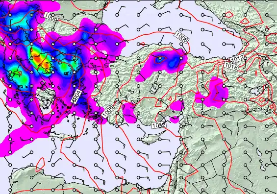 Turkey forecast chart for Wednesday, April 1st, 2026 at 6:00 AM